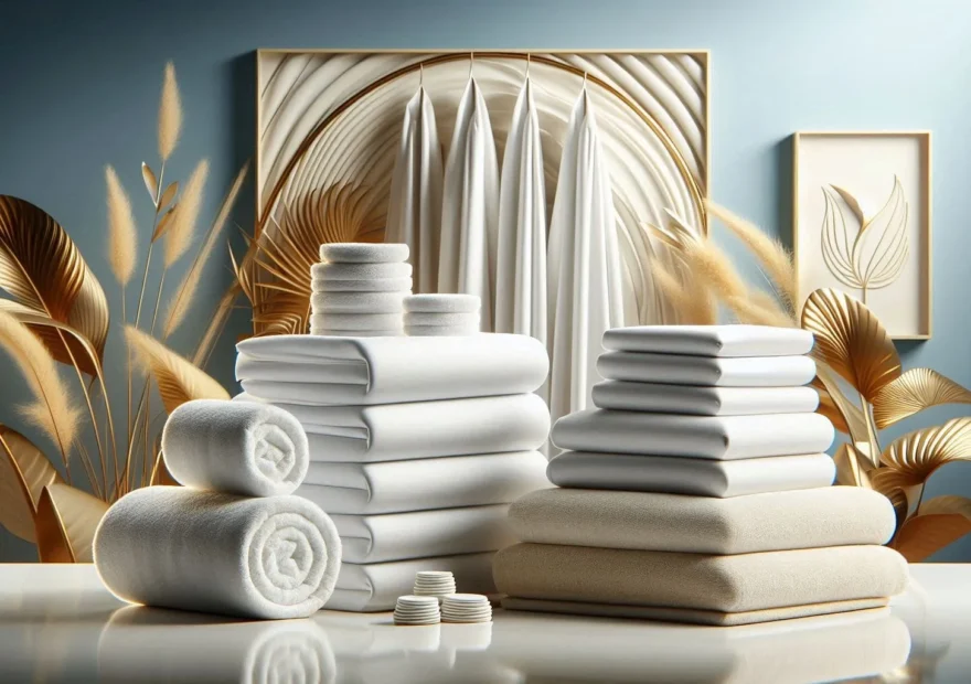 Service de blanchisserie professionnelle pour location courte durée avec linge propre plié et repassé